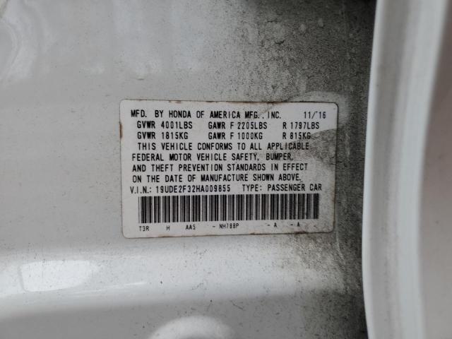 19UDE2F32HA009855 - 2017 ACURA ILX BASE WATCH PLUS WHITE photo 12