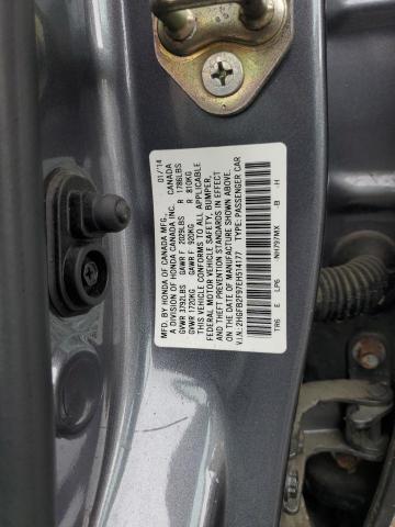 2HGFB2F97EH514177 - 2014 HONDA CIVIC EXL GRAY photo 12