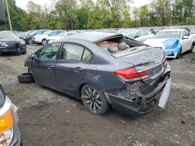 2HGFB2F97EH514177 - 2014 HONDA CIVIC EXL GRAY photo 2
