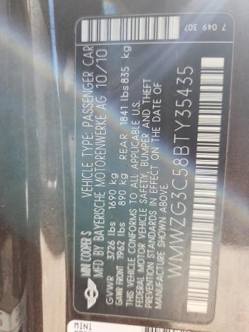 WMWZG3C58BTY35435 - 2011 MINI COOPER S CLUBMAN BROWN photo 12