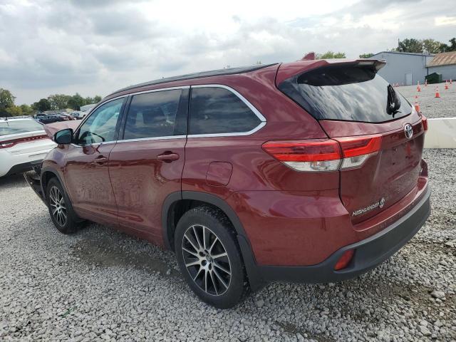 5TDJZRFH3HS383551 - 2017 TOYOTA HIGHLANDER SE BURGUNDY photo 2
