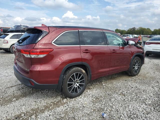 5TDJZRFH3HS383551 - 2017 TOYOTA HIGHLANDER SE BURGUNDY photo 3
