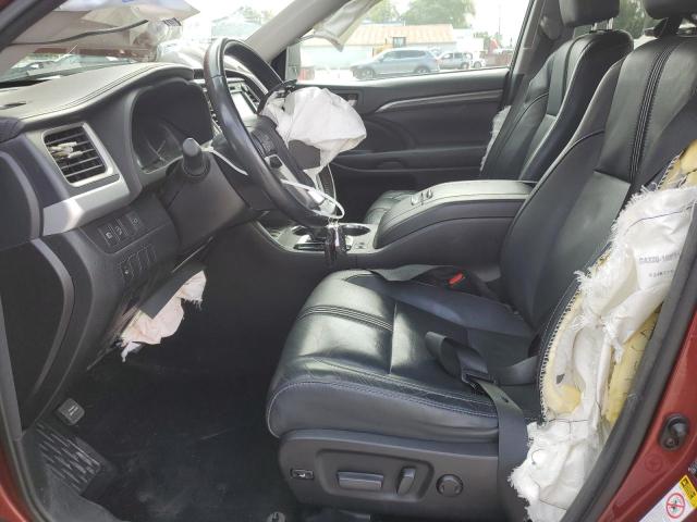 5TDJZRFH3HS383551 - 2017 TOYOTA HIGHLANDER SE BURGUNDY photo 7