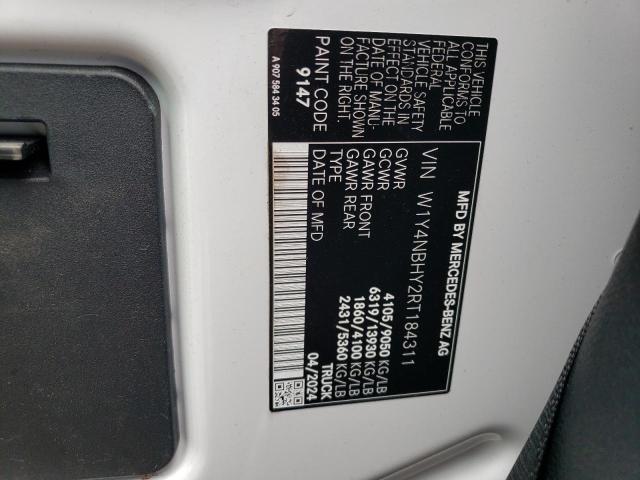 W1Y4NBHY2RT184311 - 2024 MERCEDES-BENZ SPRINTER 2500 白色 照片 13