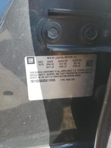 1G11C5SA2GU118366 - 2016 CHEVROLET MALIBU LIM LT GRAY photo 13