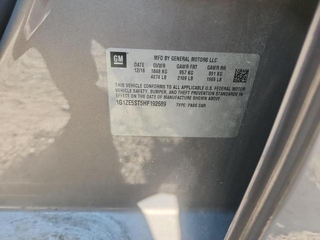 1G1ZE5ST5HF192689 - 2017 CHEVROLET MALIBU LT GRAY photo 12