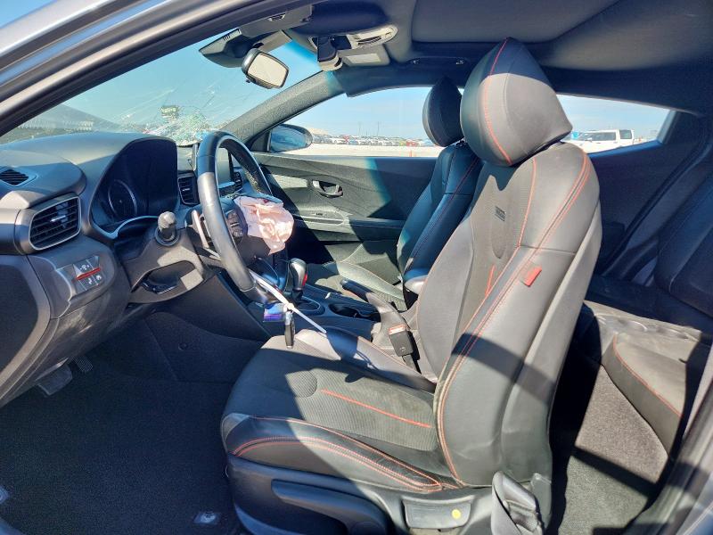 KMHTG6AF4KU013761 - 2019 HYUNDAI VELOSTER BASE Gris photo 7