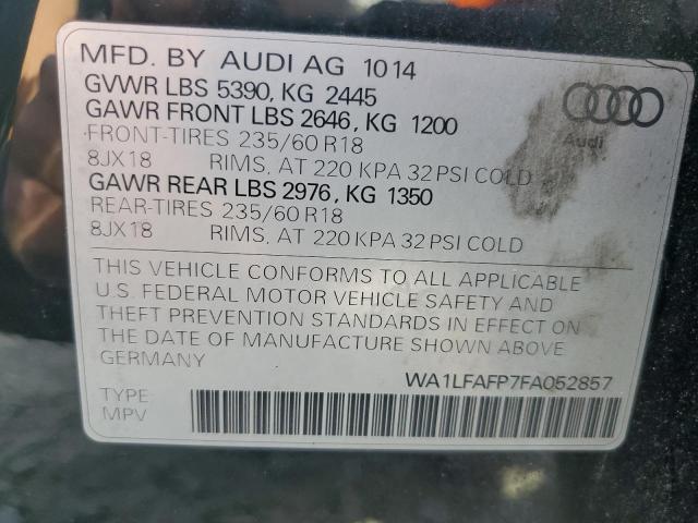 WA1LFAFP7FA052857 - 2015 AUDI Q5 PREMIUM PLUS BLACK photo 13