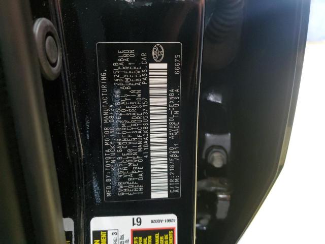 4T1DAACK8SU537157 - 2025 TOYOTA CAMRY XSE შავი ფოტო 12