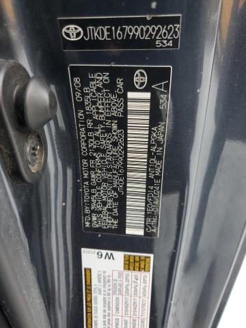 JTKDE167990292623 - 2009 TOYOTA SCION TC ნაცრისფერი ფოტო 12