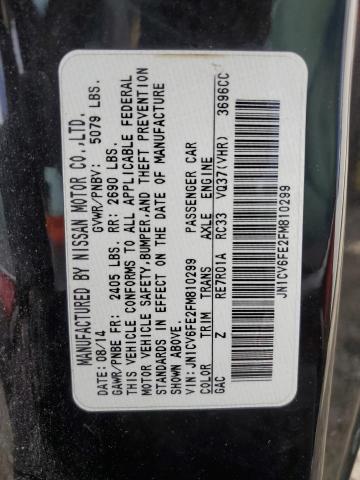 JN1CV6FE2FM810299 - 2015 INFINITI Q60 BASE Noir photo 13