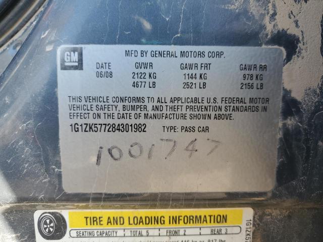 1G1ZK577284301982 - 2008 CHEVROLET MALIBU LTZ Gris photo 12