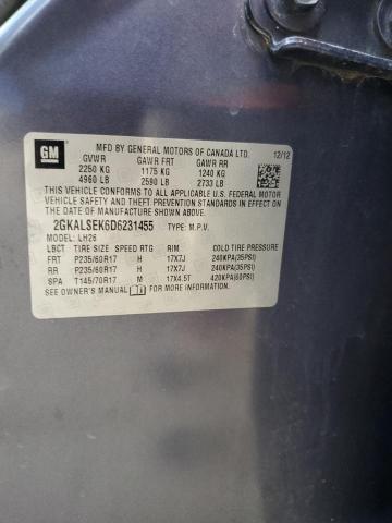 2GKALSEK6D6231455 - 2013 GMC TERRAIN SLE 灰色 照片 12