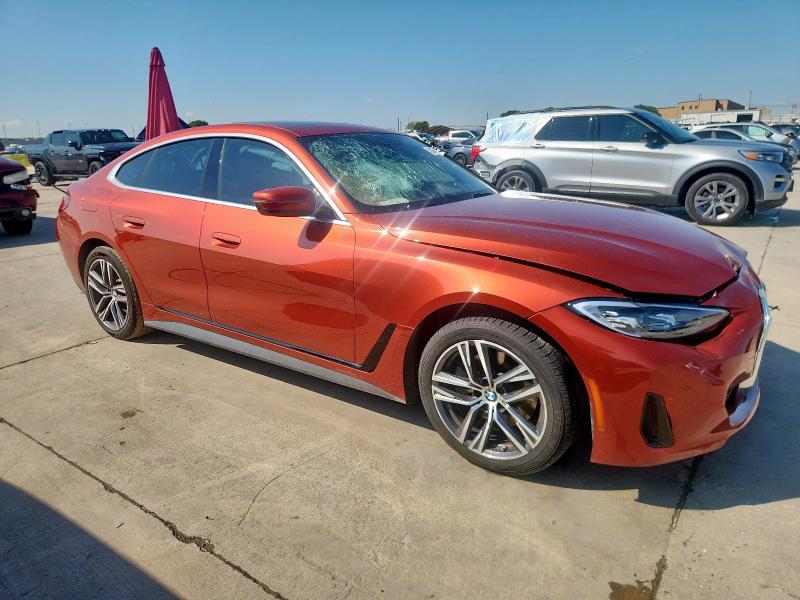 WBA63AV08PFP58012 - 2023 BMW 430I GRAN COUPE ORANGE photo 4