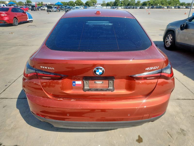 WBA63AV08PFP58012 - 2023 BMW 430I GRAN COUPE ORANGE photo 6