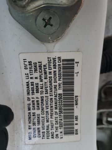 19XFA1F58BE032608 - 2011 HONDA CIVIC LX 白色 照片 12