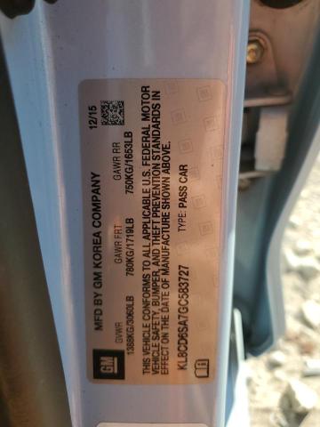 KL8CD6SA7GC583727 - 2016 CHEVROLET SPARK 1LT BLUE photo 13