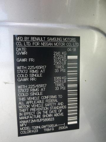 KNMAT2MV8JP589823 - 2018 NISSAN ROGUE S Gümüş foto 13