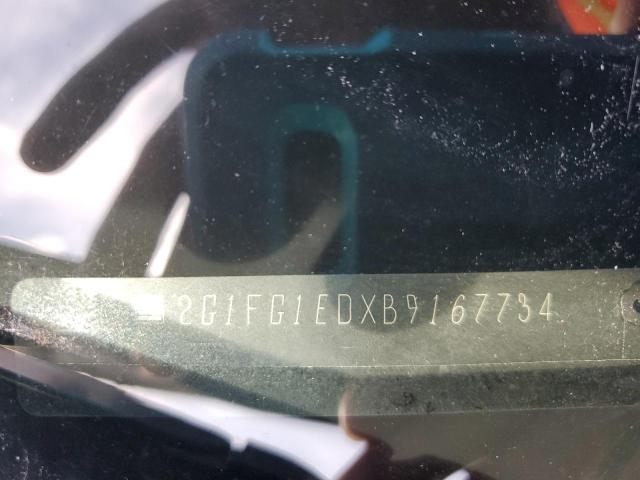 2G1FG1EDXB9167734 - 2011 CHEVROLET CAMARO LT შავი ფოტო 12