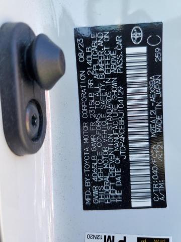 JTDP4MCE8RJ104129 - 2024 TOYOTA COROLLA SE WHITE photo 13