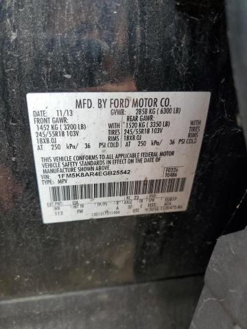 1FM5K8AR4EGB25542 - 2014 FORD EXPLORER POLICE INTERCEPTOR Qara foto 13