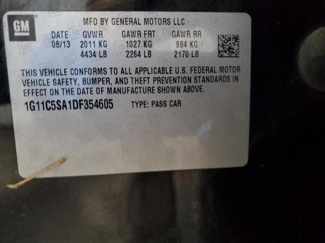 1G11C5SA1DF354605 - 2013 CHEVROLET MALIBU 1LT 灰色 照片 12