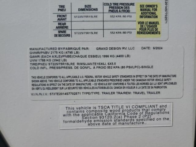 573TE2014S7702571 - 2025 OTHER TRAILER WHITE photo 10