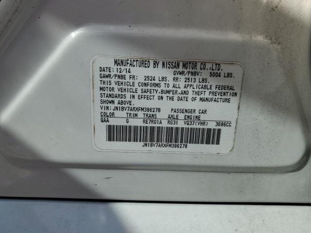 JN1BV7ARXFM396278 - 2015 INFINITI Q50 BASE Սպիտակ լուսանկար 13