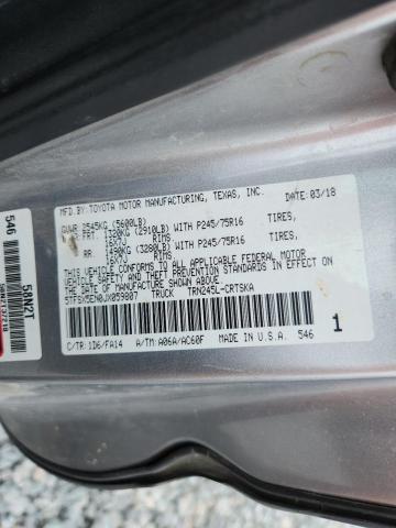 5TFSX5EN0JX059807 - 2018 TOYOTA TACOMA ACCESS CAB Күміс фото 12