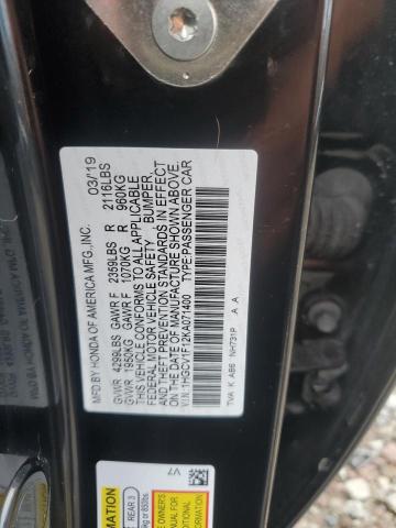 1HGCV1F12KA071400 - 2019 HONDA ACCORD LX BLACK photo 13