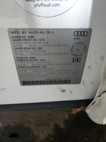 WA1L2AFP5GA114978 - 2016 AUDI Q5 PREMIUM PLUS Սպիտակ լուսանկար 14