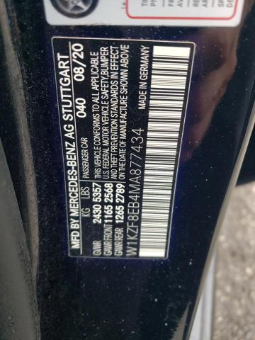 W1KZF8EB4MA877434 - 2021 MERCEDES-BENZ E 350 4MATIC BLACK photo 12