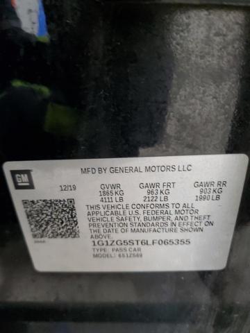 1G1ZG5ST6LF065355 - 2020 CHEVROLET MALIBU RS 黑色 照片 12