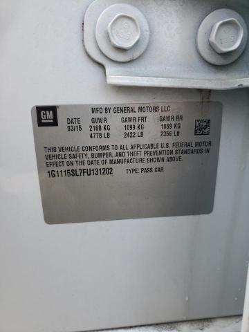 1G1115SL7FU131202 - 2015 CHEVROLET IMPALA LT Ақ фото 13