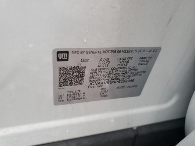 3GNAXUEG3PS159988 - 2023 CHEVROLET EQUINOX LT თეთრი ფოტო 13