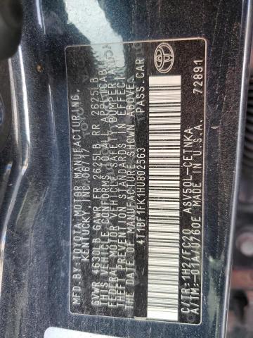 4T1BF1FK1HU802563 - 2017 TOYOTA CAMRY LE GREEN photo 12