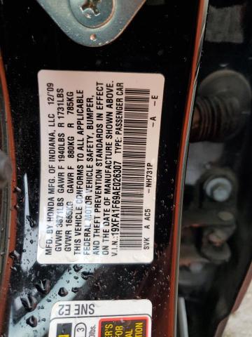 19XFA1F69AE026307 - 2010 HONDA CIVIC LX-S 黑色 照片 12