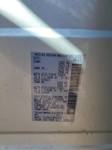 5N1AR2MM0DC669095 - 2013 NISSAN PATHFINDER S Plata foto 14