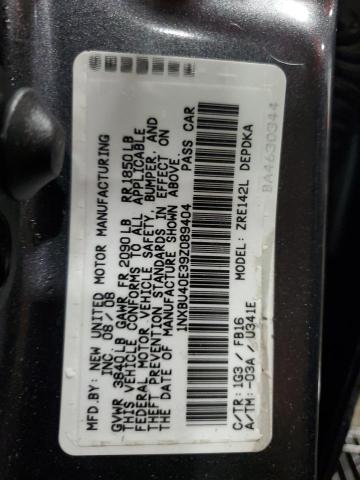 1NXBU40E39Z089404 - 2009 TOYOTA COROLLA BASE 灰色 照片 12