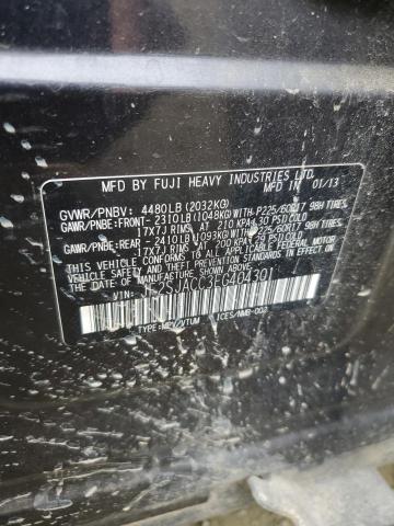 JF2SJACC3EG404301 - 2014 SUBARU FORESTER 2.5I PREMIUM CHARCOAL photo 12