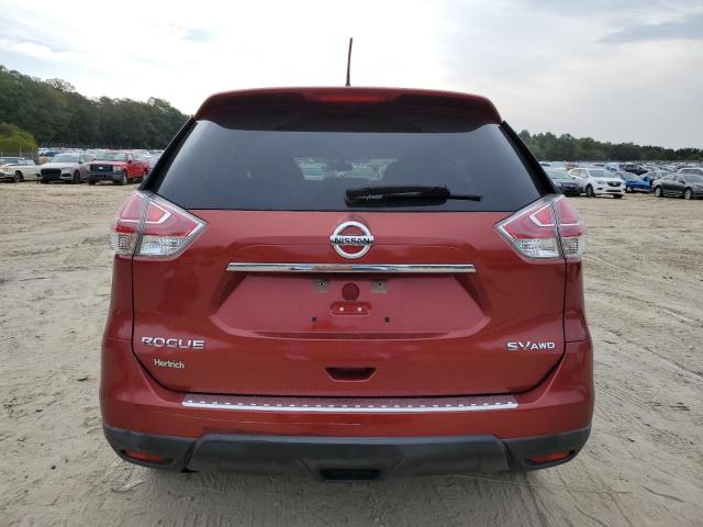 KNMAT2MV8GP699022 - 2016 NISSAN ROGUE S RED photo 6