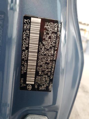 JTDJT923975091421 - 2007 TOYOTA YARIS BLUE photo 12