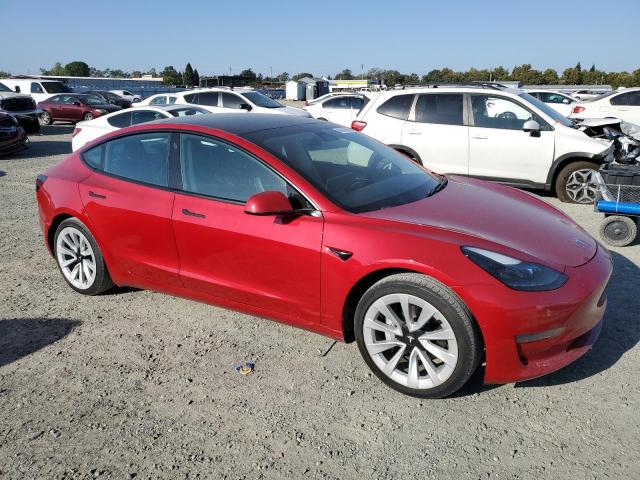 5YJ3E1EA4MF078455 - 2021 TESLA MODEL 3 红色 照片 4