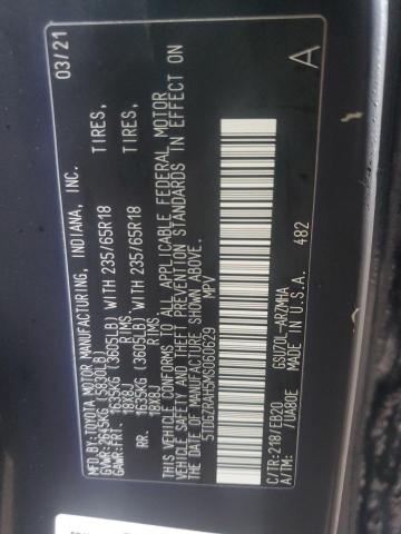 5TDGZRAH5MS060629 - 2021 TOYOTA HIGHLANDER XLE BLACK photo 14