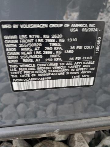 1V2KE2CA8RC238408 - 2024 VOLKSWAGEN ATLAS CROS SE Серый фото 13