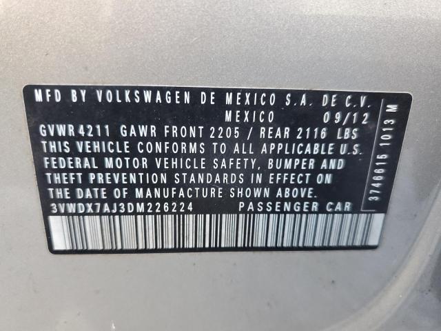 3VWDX7AJ3DM226224 - 2013 VOLKSWAGEN JETTA SE Crema foto 12