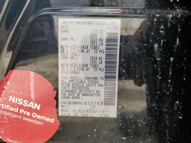 5N1DR2MN9HC637743 - 2017 NISSAN PATHFINDER S Qara foto 13