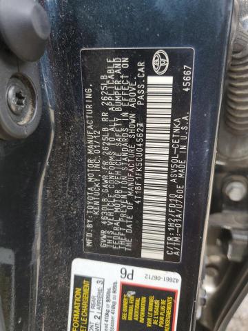 4T1BF1FK5CU045627 - 2012 TOYOTA CAMRY BASE შავი ფოტო 13