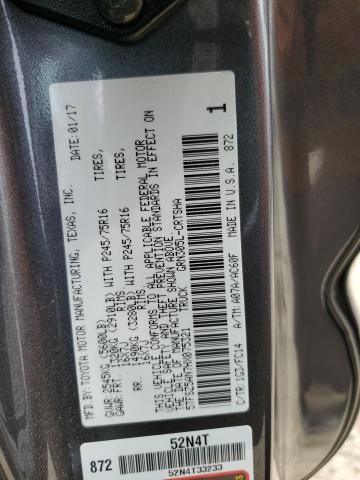 5TFSZ5AN7HX075321 - 2017 TOYOTA TACOMA ACCESS CAB Szary zdjęcie 12