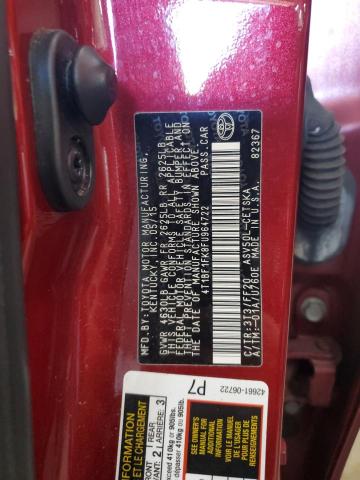 4T1BF1FK8FU964722 - 2015 TOYOTA CAMRY LE 红色 照片 12